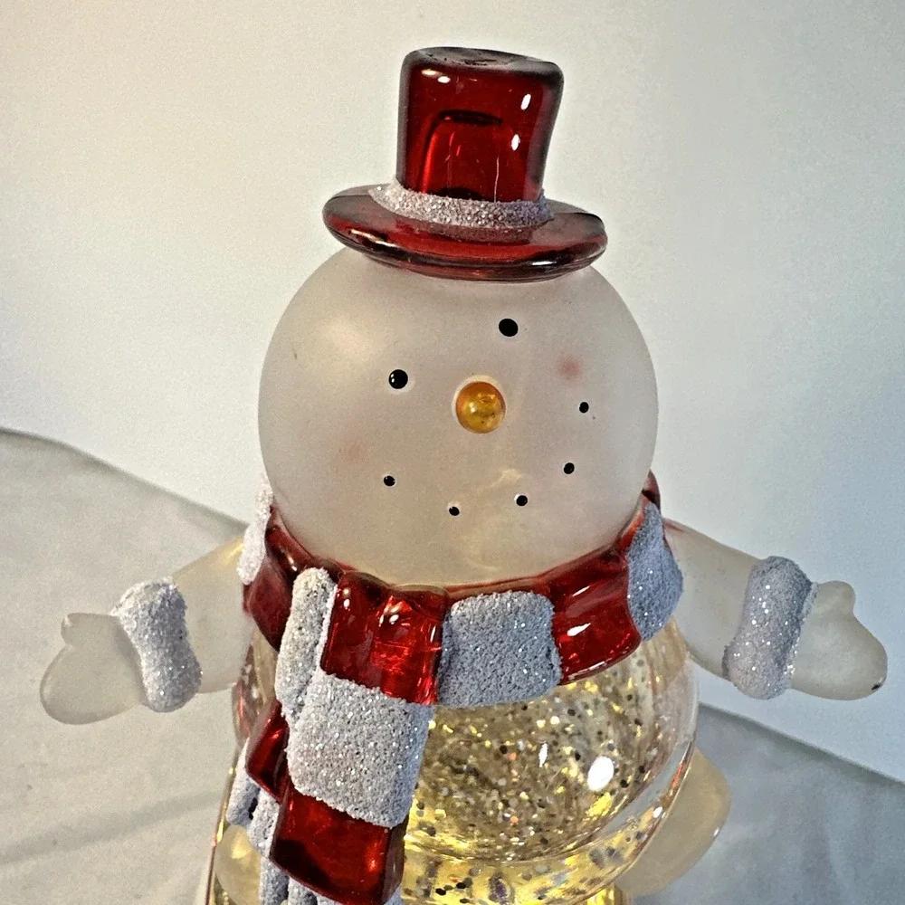 NAPCO LED Christmas Snowman Snow Globe Flying/Floating Glitter with light